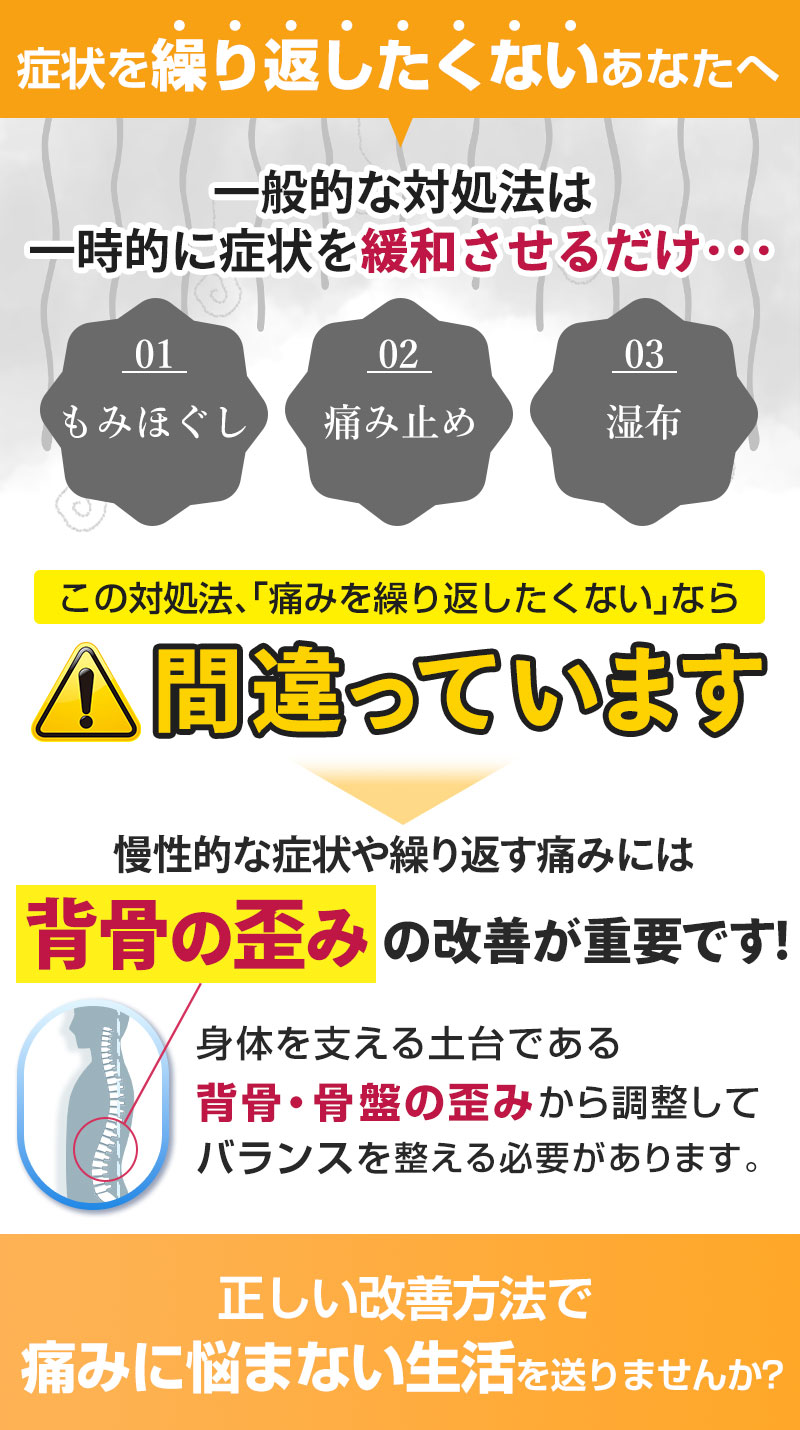 症状を繰り返したくないあなたへ